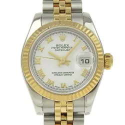 ROLEX 179173 CAL.2235 DATEJUST WATCHES WHITEDIAL K18 YELLOW GOLD/STAINLESS...
