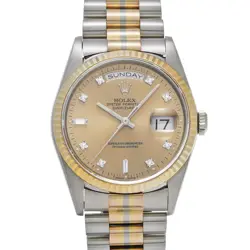 ROLEX DAY-DATE TRIDOR 18239BIC CHAMPAGNE/DIAMOND WATCH 681756
