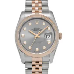 ROLEX DATEJUST 36 116231G GRAY/DIAMOND WATCH 681769