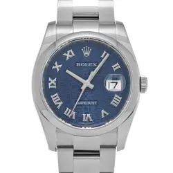 ROLEX DATEJUST 116200 BLUE COMPUTER WATCH 681338