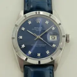 ROLEX OYSTER PERPETUAL DATE REF 1501 MENS DIAMOND DIAL AUTOMATIC 1960S RA598