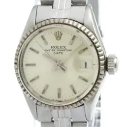 ROLEX OYSTER PERPETUAL DATE 6516 STEEL AUTOMATIC LADIES WATCH VINTAGE BF583010