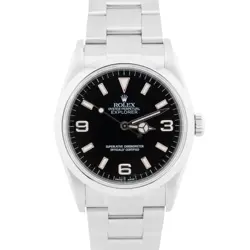 ROLEX EXPLORER I BLACK 36MM 3-6-9 STAINLESS STEEL MK2 AUTOMATIC WATCH 114270