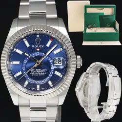 2019 MINT ROLEX BLUE SKY-DWELLER 326934 WHITE GOLD OYSTER 42MM WATCH BOX