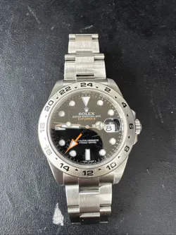 ROLEX EXPLORER II STAINLESS STEEL BLACK ORANGE 42MM AUTOMATIC 216570 WATCH
