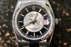 ROLEX DATEJUST 116234 36MM TUXEDO DIAL ROULETTE DATE SS/18K OYSTER 2005