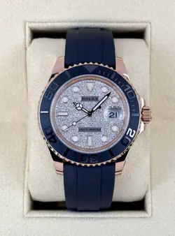 2023 ROLEX YACHT-MASTER 40MM 126655 ROSE GOLD DIAMOND PAVED DIAL