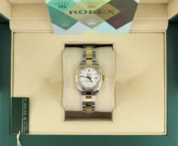 2007 ROLEX LADIES DATEJUST 179173 WHITE DIAL TT 18KT OYSTER WITH PAPERS 26MM