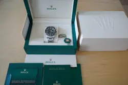 ROLEX SUBMARINER NO DATE 124060 41MM BLACK CERAMIC STAINLESS STEEL FULL SET