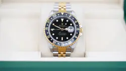 1994 ROLEX GMT-MASTER II 16713 UNPOLISHED BLACK DIAL TT 18KT JUBILEE 40MM