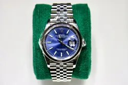 2022 ROLEX DATEJUST 36MM BLUE DIAL JUBILEE BRACELET BOX AND PAPERS SMOOTH BZL
