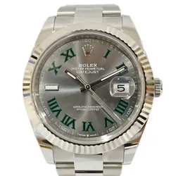 USED ROLEX DATEJUST 41 126334 GREEN MEN'S WATCH #1031015