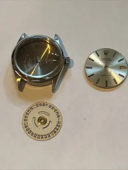 ROLEX 6466 CASE CASEBACK DIAL HANDS NEEDS MOVEMENT 30MM MIDSIZE OYSTER PRECISION