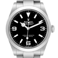 ROLEX EXPLORER I 40MM BLACK DIAL STEEL AUTOMATIC MENS WATCH 224270 UNWORN