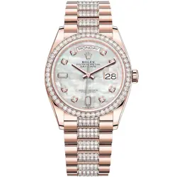 ROLEX DAY-DATE 36, 128345RBR, DIAMOND-SET PRESIDENT BRACELET, ROSE GOLD, MOTH...