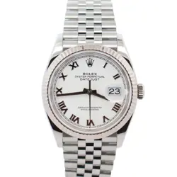 ROLEX DATEJUST 36MM WHITE DIAL WATCH 126234