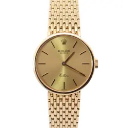 ROLEX CELLINI 26MM CHAMPAGNE DIAL WATCH 5041 YG
