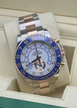 ROLEX YACHT-MASTER 116681 OYSTER BRACELET WITH BLUE BEZEL