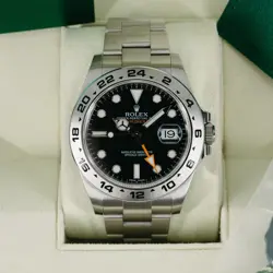 ROLEX EXPLORER II 216570 BLACK DIAL 42MM STAINLESS STEEL GMT CALIBER 3187 100M