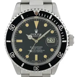 ROLEX SUBMARINER DATE NO BEZEL 16800 AUTOMATIC MENS USED BUYS-0