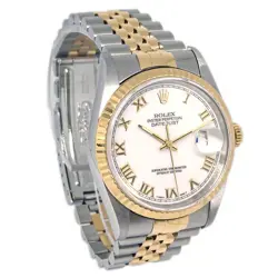 ROLEX OYSTER PERPETUAL DATEJUST REF.16233 34MM SELF-WINDING WATCH 18KYG 194871