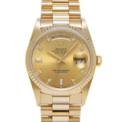 ROLEX DAY-DATE 18238A CHAMPAGNE/DIAMOND WATCH 681050