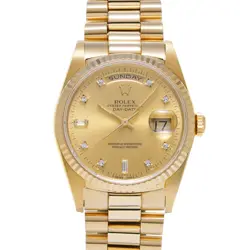 ROLEX DAY-DATE 18238A CHAMPAGNE/DIAMOND WATCH 681752