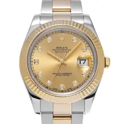 ROLEX DATEJUSTII 116333G CHAMPAGNE/DIAMOND WATCH 682168