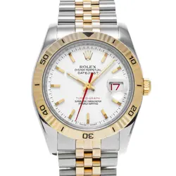 ROLEX DATEJUST TURN-O-GRAPH 116263 WHITE WATCH 681327