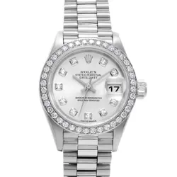 ROLEX DATEJUST 79136G SILVER/DIAMOND WATCH 681034