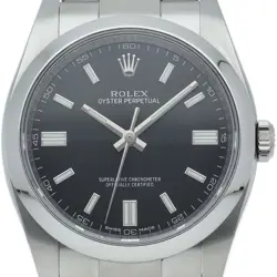 ROLEX OYSTER PERPETUAL 36 WATCH 116000 STAINLESS STEEL MENSWATCH BLACK USED