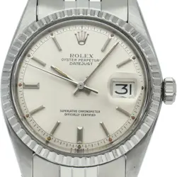 ROLEX DATEJUST MEN'S WATCH ANTIQUE 1603(4) STAINLESS STEEL MENSWATCH SILVER USED