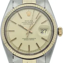 ROLEX DATEJUST MEN'S WATCH ANTIQUE 1601(5) K18YG/STAINLESS STEEL MENSWATCH C...