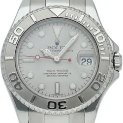ROLEX YACHTMASTER BOYS WATCH ROLESIUM 168622(K) PT/STAINLESS STEEL UNISEXWAT...