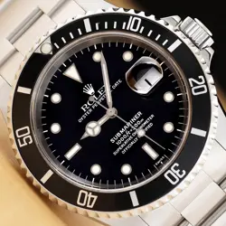 ROLEX MENS SUBMARINER DATE 16610 STAINLESS STEEL BLACK 40MM OYSTER WATCH