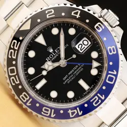 YEAR CARD ROLEX GMT MASTER II 116710BLNR BATMAN BLACK DIAL CERAMIC STEEL WATCH