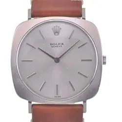 ROLEX CHERINI 3735 VINTAGE K18WG/LEATHER CAL.1600 HAND WINDING MEN'S  R#141662