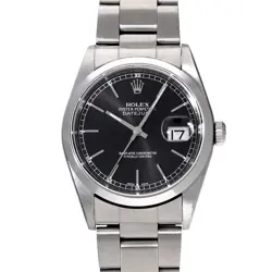 ROLEX DATEJUST 16200 BLACK WATCH 682153