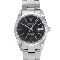ROLEX OYSTER PERPETUAL DATE 15200 BLACK WATCH 681043