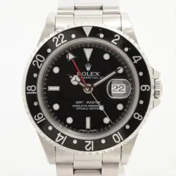 ROLEX GMT MASTER 16700 SS SS AT BLACK DIAL 2 EXTRA LINKS