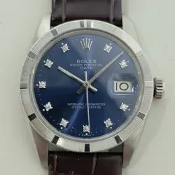 ROLEX OYSTER PERPETUAL DATE 1501 MENS DIAMOND DIAL AUTOMATIC 1960S RA598B
