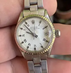 ROLEX 6517 CAL.1161 AUTOMATIC LADIES WATCH WORKING CONDITION,TO BE FIXED