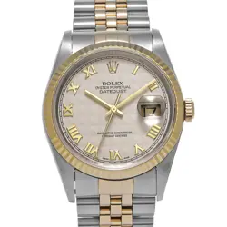 ROLEX DATEJUST 16233 IVORY PYRAMID WATCH 681326
