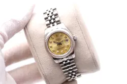 ROLEX DATEJUST 26MM CHAMPAGNE DIAMOND DIAL 179174 JUBILEE WOMEN’S WATCH