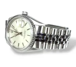 ROLEX Datejust 36 - 16220 - 1999 - Silver Baton Dial - Box and Papers - Jubilee