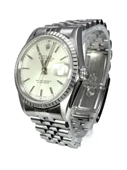 ROLEX Datejust 36 - 16220 - 1999 - Silver Baton Dial - Box and Papers - Jubilee