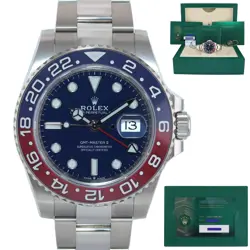 2023 NEW PAPERS ROLEX GMT-MASTER II 126719 PEPSI BLUE DIAL WHITE GOLD WATCH BOX
