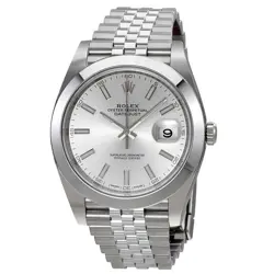 ROLEX DATEJUST SILVER DIAL AUTOMATIC MEN'S JUBILEE WATCH 126300SSJ RLX126300SSJ