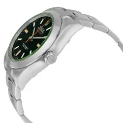 Rolex Milgauss Black Dial Domed Bezel Green Crystal Oyster Bracelet Unisex