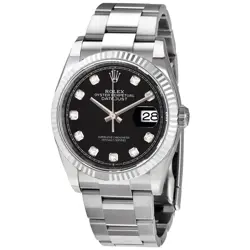 ROLEX DATEJUST 36 BLACK DIAMOND DIAL AUTOMATIC LADIES OYSTER WATCH 126234BKDJ